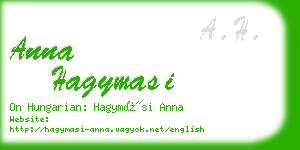 anna hagymasi business card